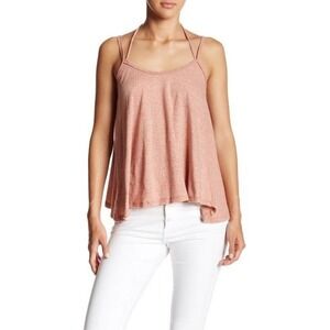 Free People We The Free Womens Size M Medium So In Love Pink Strappy Tank Top